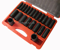 22PC 1/2" DR. METRIC IMPACT DEEP SOCKET SET