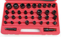 35PC. 1/2 SHALLOW IMPACT SOCKETS