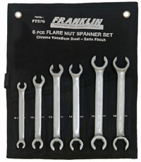 Franklin Tools 6pc Flare Nut Wrench Set 8-19mm (FT576)