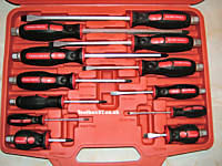 US PRO 12PC GO-THROUGH INDUSTRIAL SCREWDRIVERS