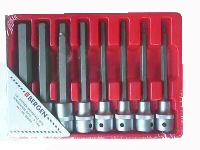 BERGEN 8pc 1/2"Dr LONG HEX BITS 