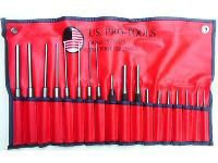 US PRO TOOLS 18pc PUNCH SET ALLOY STEEL 