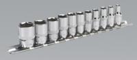 Socket Set 11pc 1/4"Sq Drive 6pt WallDrive Imperial (List Price £12.95 exc VAT) AK2670