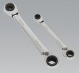 Ratchet Ring Spanner Set 2pc 12-in-1 Reversible (List Price £53.95 exc VAT) AK6387