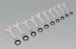 Combination Ratchet Spanner Set Stubby 10pc Metric (List Price £99.95 exc VAT) AK6396