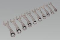 Combination Ratchet Spanner Set Stubby Stainless Steel 10pc Metric (List Price £119.95 exc VAT) AK6397