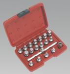 Oil Drain Plug Key Set 19pc - 3/8"Sq Drive (List Price £46.95 exc VAT) AK6586