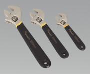 Adjustable Wrench Set 3pc Ni-Fe Finish (List Price £34.95 exc VAT) AK907