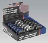Measuring Tape 2mtr(6ft) x 9mm Metric/Imperial Display Box of 18 (List Price £124.95 exc VAT) AK9845