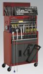 Tool Chest Combination 6 Drawer with Ball Bearing Runners - Red/Grey & 128pc Tool Kit (List Price £500.6 exc VAT) AP2200BBCOMBO