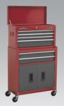 Topchest & Rollcab Combination 6 Drawer with Ball Bearing Runners - Red/Grey (List Price £247.95 exc VAT) AP2200BB