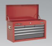 Topchest 6 Drawer with Ball Bearing Runners - Red/Grey (List Price £139.95 exc VAT) AP2201BB