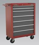 Rollcab 7 Drawer with Ball Bearing Runners - Red/Grey (List Price £319.95 exc VAT) AP22507BB