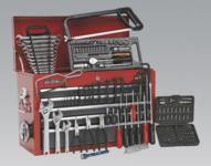 Topchest 9 Drawer with Ball Bearing Runners - Red/Grey & 196pc Tool Kit (List Price £348.15 exc VAT) AP22509BBCOMB