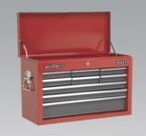 Topchest 9 Drawer with Ball Bearing Runners - Red/Grey (List Price £179.95 exc VAT) AP22509BB
