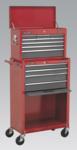 Topchest & Rollcab Combination 13 Drawer with Ball Bearing Runners - Red/Grey (List Price £319.95 exc VAT) AP22513BB