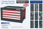 Topchest 4 Drawer with Ball Bearing Runners & 142pc Tool Kit (List Price £848 exc VAT) AP2401TTC08