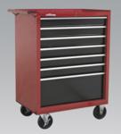 Rollcab 7 Drawer with Ball Bearing Runners - Red/Black (List Price £449.95 exc VAT) AP2607B