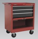Rollcab 3 Drawer with Ball Bearing Runners Drop Front - Red/Black (List Price £349.95 exc VAT) AP3603B