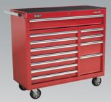Rollcab 12 Drawer with Ball Bearing Runners Heavy-Duty - Red (List Price £1069.95 exc VAT) AP41120