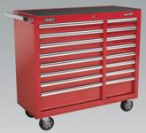 Rollcab 16 Drawer with Ball Bearing Runners Heavy-Duty - Red (List Price £1199.95 exc VAT) AP41169