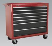 Rollcab 7 Drawer with Ball Bearing Runners - Red/Black (List Price £749.95 exc VAT) AP4157B