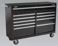 Rollcab 10 Drawer with Ball Bearing Runners Heavy-Duty - Black (List Price £1299.95 exc VAT) AP56209B
