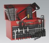 Portable Tool Chest 3 Drawer - Ball Bearing Runners - Red with 74pc Tool Kit (List Price £192.55 exc VAT) AP9243BBCOMBO
