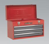 Topchest 3 Drawer Portable with Ball Bearing Runners - Red/Grey (List Price £89.95 exc VAT) AP9243BB