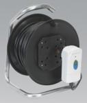 Cable Reel with RCD Plug 25mtr 4 x 230V Thermal Trip (List Price £94.95 exc VAT) CRCD/25