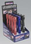 6 LED Aluminium Torch with Magnetic Pick-Up Display Box of 12 (List Price £262.95 exc VAT) LED007PDB