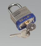 Padlock Laminated Steel with Brass Cylinder 30mm (List Price £3.95 exc VAT) PLS30