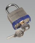 Padlock Laminated Steel with Brass Cylinder 40mm (List Price £4.45 exc VAT) PLS40