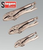 Locking Pliers Set 3pc (List Price £17.95 exc VAT) S0463