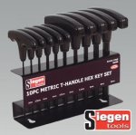 Hex Key Set T-Handle 10pc - Metric (List Price £14.95 exc VAT) S0466