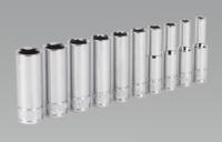 Socket Set 10pc Deep 1/4"Sq Drive Metric (List Price £15.95 exc VAT) S0498