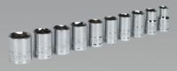 Socket Set 10pc 1/2"Sq Drive Metric (List Price £17.95 exc VAT) S0501