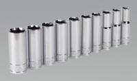 Socket Set 10pc Deep 1/2"Sq Drive Metric (List Price £31.95 exc VAT) S0502