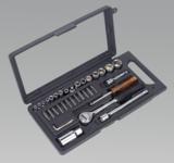 Socket Set 36pc 1/4" & 3/8"Sq Drive Metric (List Price £39.95 exc VAT) S0725