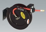 Retractable Air Hose Steel Reel 8mtr Ø10mm ID Rubber Hose (List Price £107.45 exc VAT) SA84