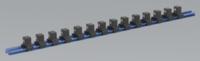 Socket Retaining Rail with 14 Clips Aluminium 1/2" Sq Drive (List Price £15.95 exc VAT) SR1214