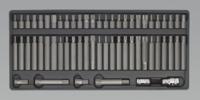 Tool Tray with Ribe/Spline/Hex/Security TRX-Star Bit Set 60pc (List Price £57.45 exc VAT) TBT11