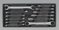 Tool Tray with Flare Nut & Ratchet Ring Spanner Set 12pc (List Price £157.45 exc VAT) TBT13
