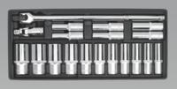 Tool Tray with Socket Set 1/2"Sq Drive Deep 19pc (List Price £107.45 exc VAT) TBT22