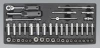 Tool Tray with Socket Set 43pc 1/4"Sq Drive (List Price £79.95 exc VAT) TBT33