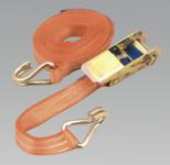 Ratchet Tie Down 1pc 25mm x 5mtr Polyester Webbing 800kg Load Test (List Price £8.95 exc VAT) TD135